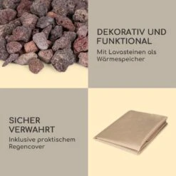 Prati Gas-Feuerstelle 13 KW Elektrisches Zündsystem Lavasteine Inkl. Regenschutz -Gartendekorations Geschäft 10035935 de 0007 logo