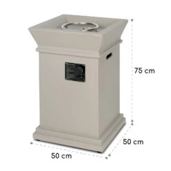 Prati Gas-Feuerstelle 13 KW Elektrisches Zündsystem Lavasteine Inkl. Regenschutz -Gartendekorations Geschäft 10035935 yy 0008 dimensions