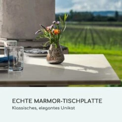 Patras Onyx Bistro-Tisch Mit Jugendstil Marmor 60 X 60 Cm Höhe: 72 Cm Rund -Gartendekorations Geschäft 10035980 de 0003 logo