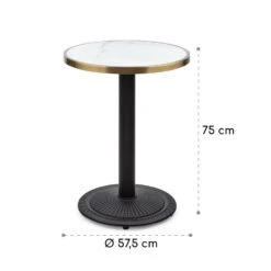 Patras Jewel Marmor-Tisch Jugendstil Ø: 57,5 Cm H: 75 Cm Gusseiserner Standfuß -Gartendekorations Geschäft 10035982 yy 0008 logo