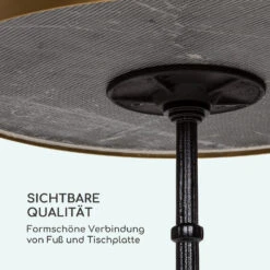 Patras Lux Bistro-Tisch Mit Dreifuß Marmortisch Ø: 57,5 Cm Höhe: 72 Cm -Gartendekorations Geschäft 10035984 de 0006 logo