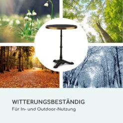 Patras Lux Bistro-Tisch Mit Dreifuß Marmortisch Ø: 57,5 Cm Höhe: 72 Cm -Gartendekorations Geschäft 10035984 de 0007 logo