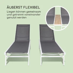 Pompei Sonnenliege Lounger 2 Pers. Aluminium Abstellfläche -Gartendekorations Geschäft 10035986 de 0003 logo