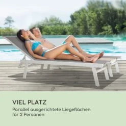 Pompei Sonnenliege Lounger 2 Pers. Aluminium Abstellfläche -Gartendekorations Geschäft 10035986 de 0004 logo