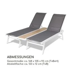 Pompei Sonnenliege Lounger 2 Pers. Aluminium Abstellfläche -Gartendekorations Geschäft 10035986 de 0008 logo