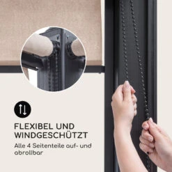 Pantheon Cortina Pergola Ersatzseitenwand Set: 4 Wände 200 G/m² Polyester-Tuch 3x3m -Gartendekorations Geschäft 10036116 de 0005 logo