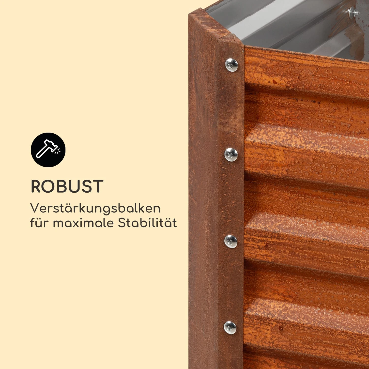 Rust Grow Hochbeet Gartenbeet Verzinktes Stahlblech Rost-Finish 5 Rust Grow Hochbeet Gartenbeet Verzinktes Stahlblech Rost-Finish – Bild 5