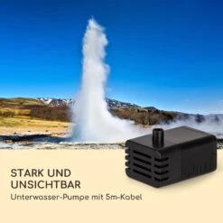 Löwenstein Wandbrunnen 2W Solar-Pumpe Polyresin 4 Weiße LED 5m Kabel -Gartendekorations Geschäft 10036333 de 0007 logo