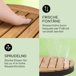 Sumatra Teak Round Gartendusche Aluminium Teakholz Tragegriff -Gartendekorations Geschäft 10036351 de 0004 usp