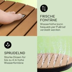 Sumatra Breeze Round Gartendusche WPC Aluminium 70x55cm Rund -Gartendekorations Geschäft 10036437 de 0004 usp