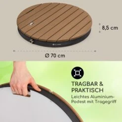 Sumatra Breeze Round Gartendusche WPC Aluminium 70x55cm Rund -Gartendekorations Geschäft 10036437 de 0006 usp