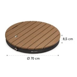 Sumatra Breeze Round Gartendusche WPC Aluminium 70x55cm Rund -Gartendekorations Geschäft 10036437 yy 0011 dimensions