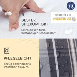 Sylt Polsterauflage Sesselauflage Kopfkissen Polyester 50x120x9cm -Gartendekorations Geschäft 10037336 de 0004 logo