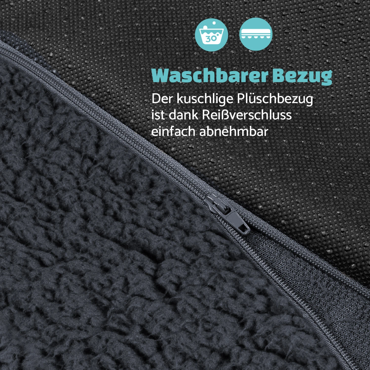 Luna Hundebett Waschbar Orthopädisch Rutschfest Memory-Schaum Größe M 5 Luna Hundebett Waschbar Orthopädisch Rutschfest Memory-Schaum Größe M – Bild 5