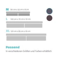 Hundebett Hundematte | Waschbar | Orthopädisch | Rutschfest | Atmungsaktiv | Klappbar Memory-Schaum | Größe M (80 X 8 X 55 Cm) -Gartendekorations Geschäft 10037569 de 0007 logo