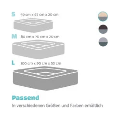 Emma Hundebett Hundekorb | Waschbar | Rutschfest | Atmungsaktiv | Wendematratze | Kissen | Größe L (100 X 30 X 90 Cm) -Gartendekorations Geschäft 10037606 de 0007 logo