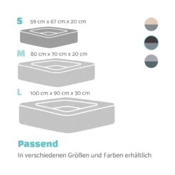 Emma Hundebett Hundekorb | Waschbar | Rutschfest | Atmungsaktiv | Wendematratze | Kissen | Größe S (67 X 20 X 59 Cm) -Gartendekorations Geschäft 10037607 de 0007 logo