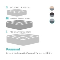 Emma Hundebett Hundekorb | Waschbar | Rutschfest | Atmungsaktiv | Wendematratze | Kissen | Größe M (80 X 20 X 70 Cm) -Gartendekorations Geschäft 10037611 de 0007 logo