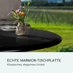 Patras Bistro-Tisch Marmortischplatte Ø60cm Gusseiserner Standfuß -Gartendekorations Geschäft 10037741 de 0003 logo