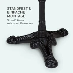 Patras Bistro-Tisch Marmortischplatte Ø60cm Gusseiserner Standfuß -Gartendekorations Geschäft 10037741 de 0005 logo