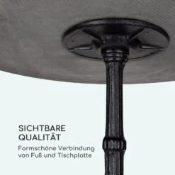 Patras Bistro-Tisch Marmortischplatte Ø60cm Gusseiserner Standfuß -Gartendekorations Geschäft 10037741 de 0006 logo