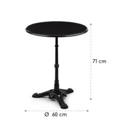 Patras Bistro-Tisch Marmortischplatte Ø60cm Gusseiserner Standfuß -Gartendekorations Geschäft 10037741 yy 0008 logo
