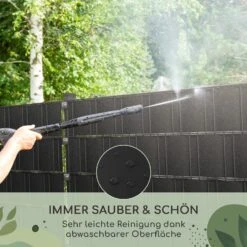 Sichtschutzstreifen Gartenzaun PVC 450 G/m² 50x19cm Clips -Gartendekorations Geschäft 10037983 de 0005 usp