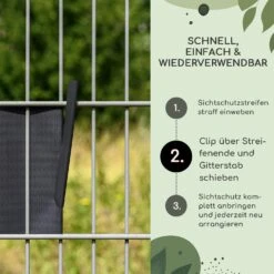 Sichtschutzstreifen-Clips Zubehör PVC 10er-Pack -Gartendekorations Geschäft 10037988 de 0004 usp