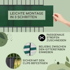 Sichtschutzstreifen Zaunblenden PVC-Hartplastik 2,53 X 0,19 M -Gartendekorations Geschäft 10037994 de 0004 usp