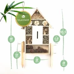 Insektenhaus Metalldach Inkl. Füße Ganzjährig Bewohnbar Pinienholz -Gartendekorations Geschäft 10038015 yy 0006 logo