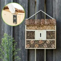 Insektenhotel Mit Flachdach Aufhängung Ganzjährig Bewohnbar Holz -Gartendekorations Geschäft 10038031 yy 0003 logo