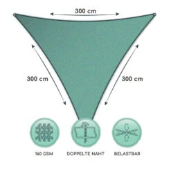 Dreieckiges Sonnensegel 3x3x3 M Befestigungsringe PE Luftdurchlässig -Gartendekorations Geschäft 10038147 de 0006 logo