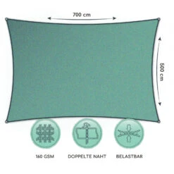 Rechteckiges Sonnensegel 5x7 M Mit Befestigungsringen Polyester Luftdurchlässig -Gartendekorations Geschäft 10038166 de 0006 logo
