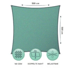 Quadratisches Sonnensegel 5x5 M Polyester Luftdurchlässig -Gartendekorations Geschäft 10038185 de 0006 logo