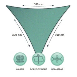Dreieckiges Sonnensegel 3x3x3 M Polyester Luftdurchlässig -Gartendekorations Geschäft 10038200 de 0006 logo