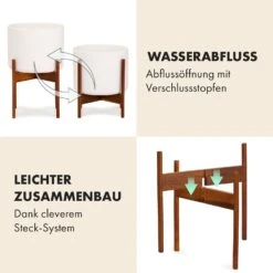 Thorn Blumentopf Mit Ständer 50er Jahre Stil 2 Größen -Gartendekorations Geschäft 10038440 de 0005 usp