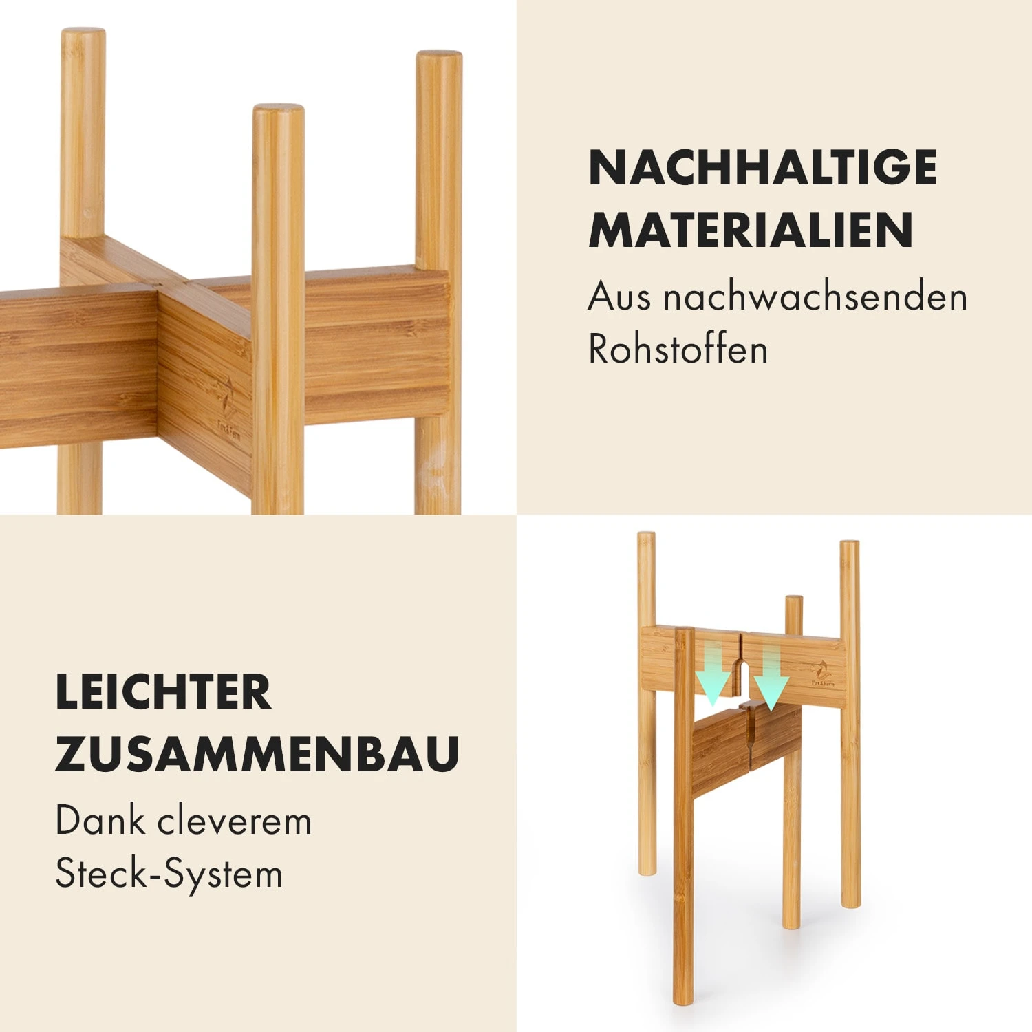 Zeist Pflanzenhalter 2 Höhen Kombinierbar Steck-Design Naturbelassen 4 Zeist Pflanzenhalter 2 Höhen Kombinierbar Steck-Design Naturbelassen – Bild 4