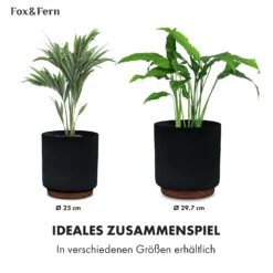 Enspijk Blumentöpfe Walnussholz Polystone Handgemacht 2 Größen -Gartendekorations Geschäft 10038463 de 0006 usp