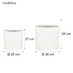 Gendt Pflanztopf Übertopf 2er-Set 2 Größen L/XL Faserstein In/Outdoor -Gartendekorations Geschäft 10038474 yy 0005 usp