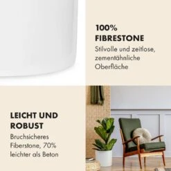 Gendt Pflanztopf Übertopf Faserstein In/Outdoor -Gartendekorations Geschäft 10038478 de 0003 usp