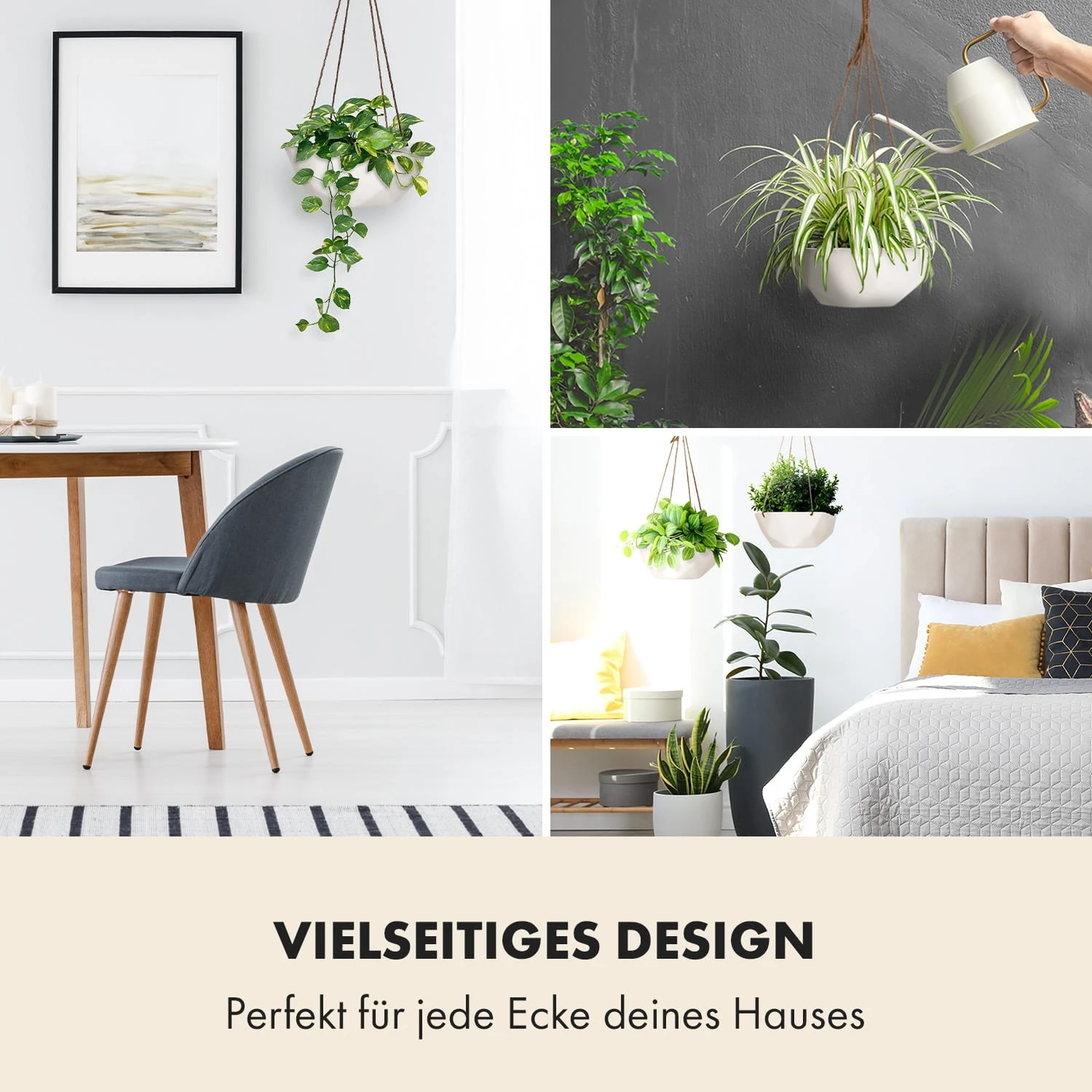 Laren Blumenampel Ø 28 Cm Polystone Mit Naturseilen 2er-Set 2 Laren Blumenampel Ø 28 Cm Polystone Mit Naturseilen 2er-Set – Bild 2