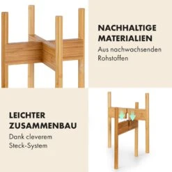 Zeist Pflanzenhalter 3er-Set 2 Höhen Kombinierbar Steck-Design Naturbelassen -Gartendekorations Geschäft 10038553 de 0004 usp