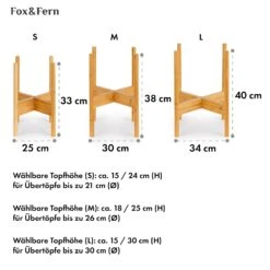 Zeist Pflanzenhalter 3er-Set 2 Höhen Kombinierbar Steck-Design Naturbelassen -Gartendekorations Geschäft 10038553 de 0006 usp