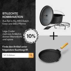Galloway Dutch Oven 12.0 BBQ-Topf Gusseisen Größe XL / 12 Qt -Gartendekorations Geschäft 10038583 de 0007 usp