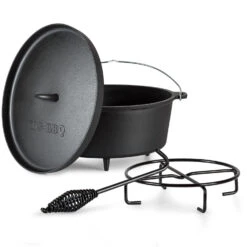 Galloway Dutch Oven 12.0 BBQ-Topf Gusseisen Standfüße Größe XL / 12 Qt