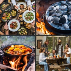 Guernsey Premium Dutch Oven 12.0 BBQ-Topf Gusseisen Voreingebrannt Größe XL / 12 Qt -Gartendekorations Geschäft 10038640 de 0005 usp