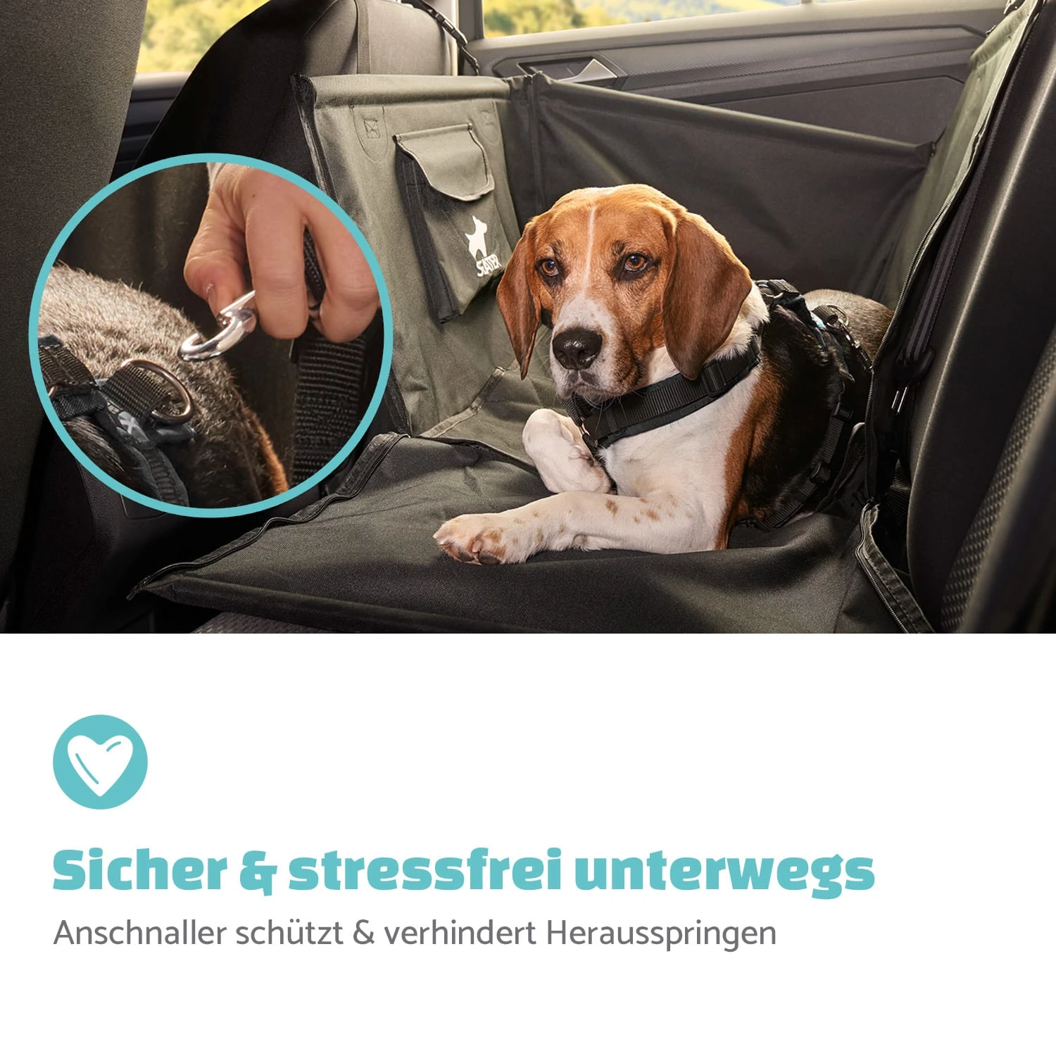 Rocky Hundeautositz Polyester Anschnallgurt Faltbar Flexibel 2 Rocky Hundeautositz Polyester Anschnallgurt Faltbar Flexibel – Bild 2