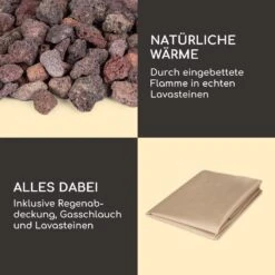 Andros Gas-Feuerstelle 40.000BTU/13kW Deckel Edelstahlbrenner -Gartendekorations Geschäft 10039405 de 0006 logo