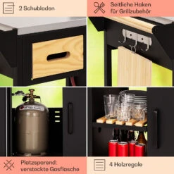 Jersey Outdoor Kitchen Gasgrill Spüle 20,7 KW 5+1 Brenner Mobil 12 Jersey Outdoor Kitchen Gasgrill Spüle 20,7 KW 5+1 Brenner Mobil -Gartendekorations Geschäft 10039854 de 0005 usp