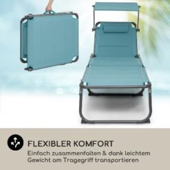 Amalfi Sonnenliege 70 X 37 X 200 Cm Sonnenblende 5-stufige Rückenlehne Stahlrohr Witterungsbeständig -Gartendekorations Geschäft 10040074 de 0005 logo